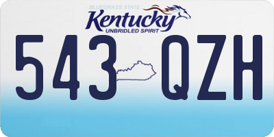 KY license plate 543QZH