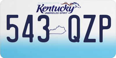KY license plate 543QZP