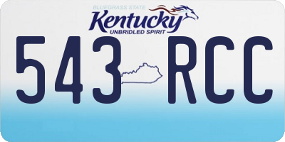 KY license plate 543RCC