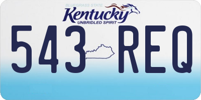 KY license plate 543REQ