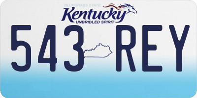 KY license plate 543REY