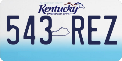 KY license plate 543REZ