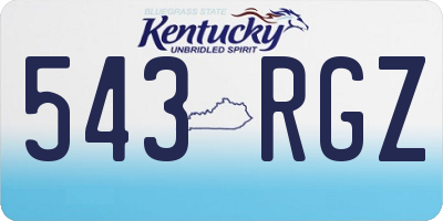 KY license plate 543RGZ