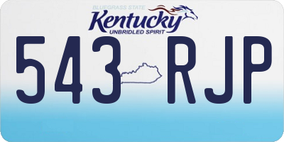 KY license plate 543RJP