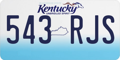 KY license plate 543RJS