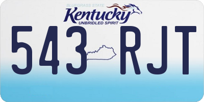 KY license plate 543RJT
