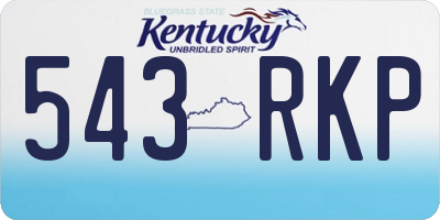 KY license plate 543RKP