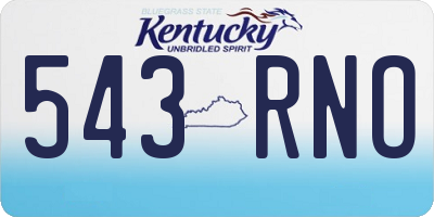 KY license plate 543RNO