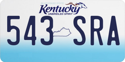 KY license plate 543SRA