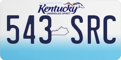 KY license plate 543SRC