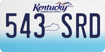 KY license plate 543SRD
