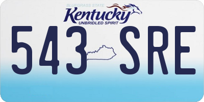 KY license plate 543SRE
