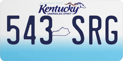 KY license plate 543SRG