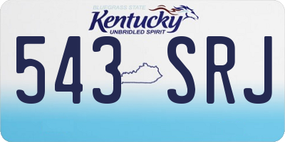 KY license plate 543SRJ