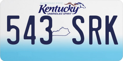 KY license plate 543SRK
