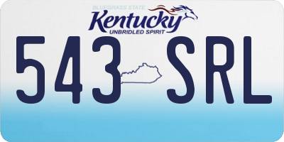 KY license plate 543SRL