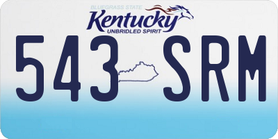 KY license plate 543SRM