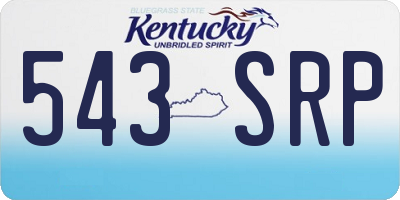 KY license plate 543SRP
