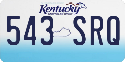 KY license plate 543SRQ