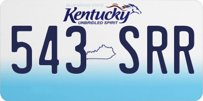 KY license plate 543SRR