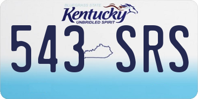 KY license plate 543SRS