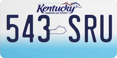 KY license plate 543SRU