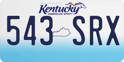 KY license plate 543SRX