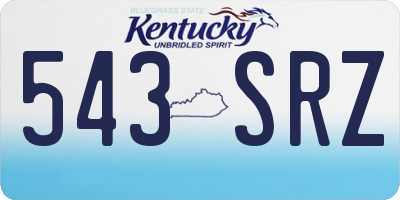 KY license plate 543SRZ