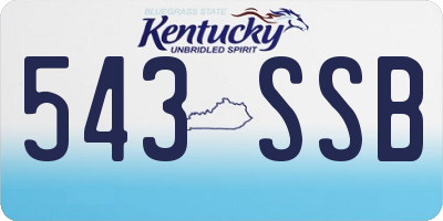 KY license plate 543SSB