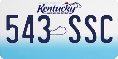 KY license plate 543SSC