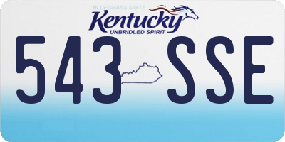 KY license plate 543SSE