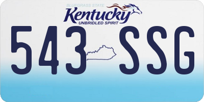 KY license plate 543SSG