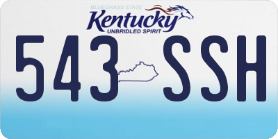 KY license plate 543SSH