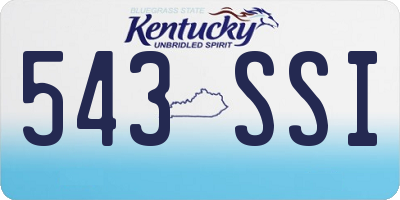 KY license plate 543SSI