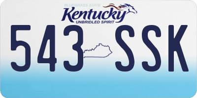 KY license plate 543SSK