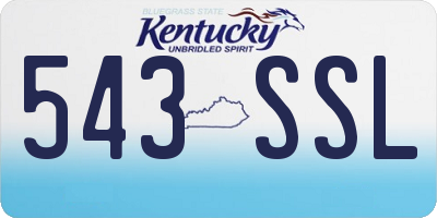 KY license plate 543SSL