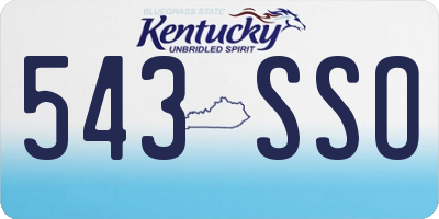 KY license plate 543SSO