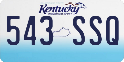 KY license plate 543SSQ