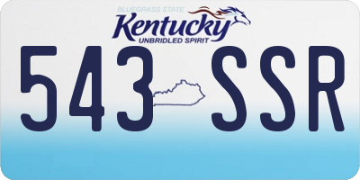 KY license plate 543SSR