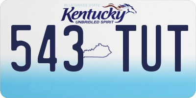 KY license plate 543TUT