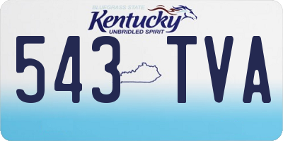 KY license plate 543TVA