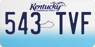 KY license plate 543TVF