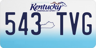 KY license plate 543TVG