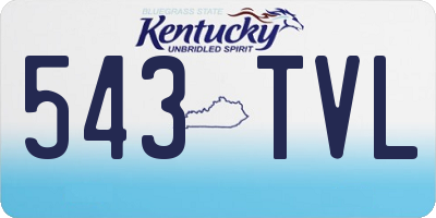KY license plate 543TVL
