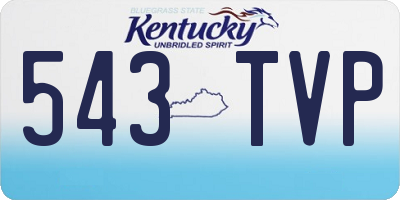KY license plate 543TVP