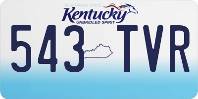 KY license plate 543TVR
