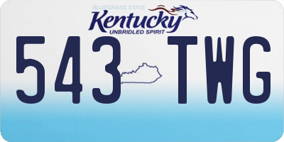KY license plate 543TWG