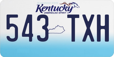KY license plate 543TXH