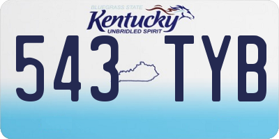 KY license plate 543TYB