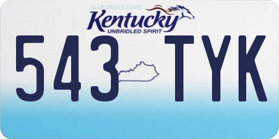 KY license plate 543TYK